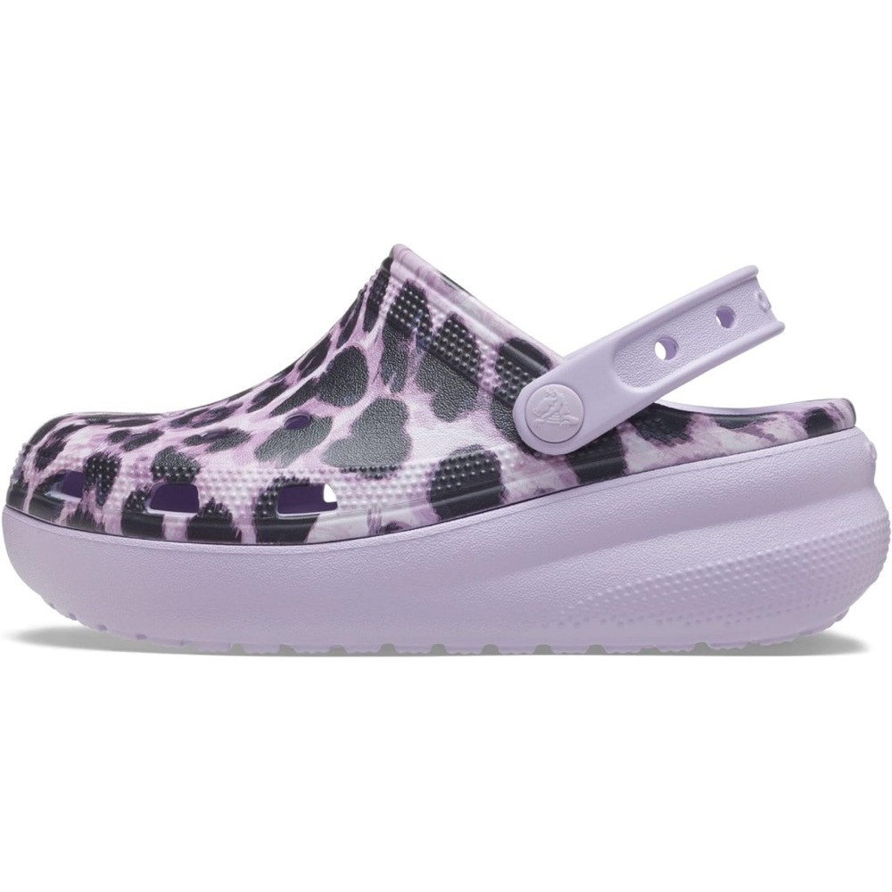 NWOT CROCS leopard cutie platform clogs J2